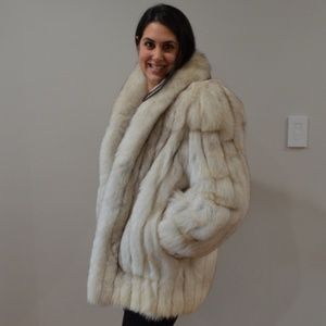 SOLD Arcti Fox Authentic Fur Coat Jacket 10 Medium